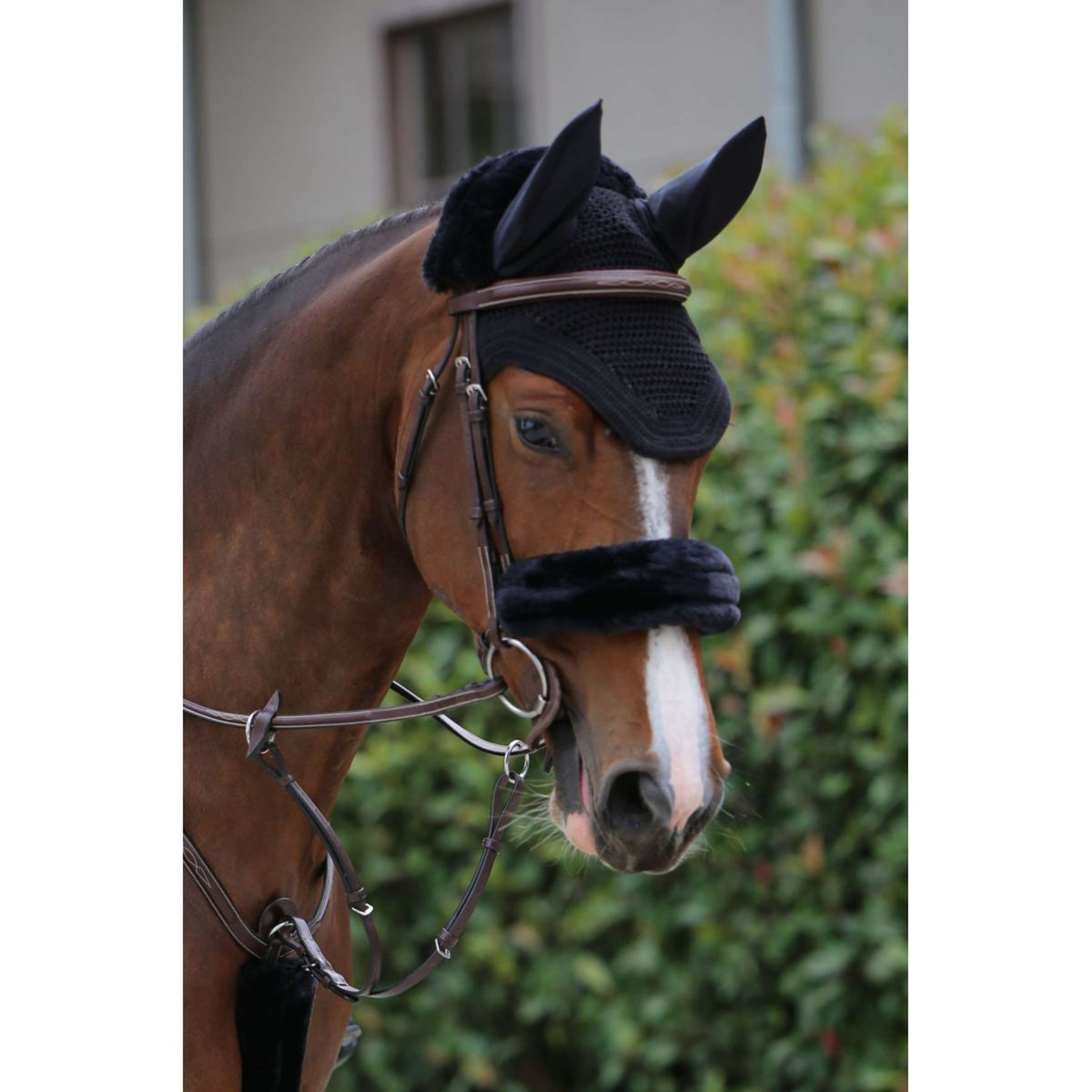 Kentucky Horsewear Copertura per capezzina Sheepskin Nero
