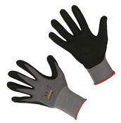 Kerbl Guanti da Lavoro Premium Nylon Nitril Nero/Grigio