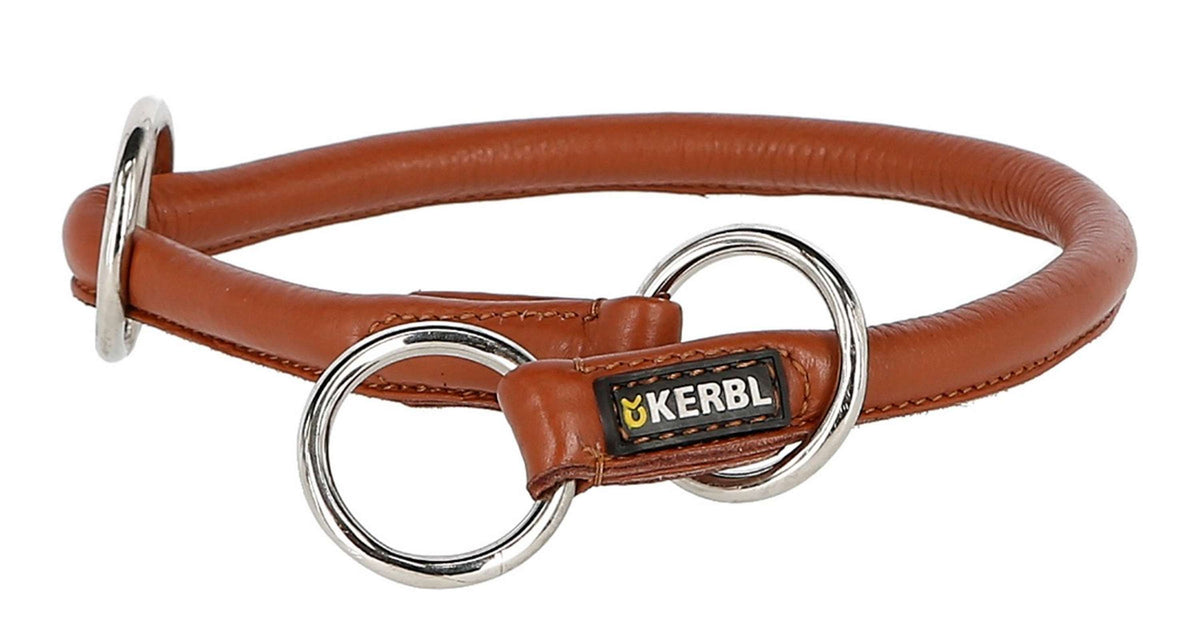Kerbl Halsband Roma Pelle bovina con fermo Cognac