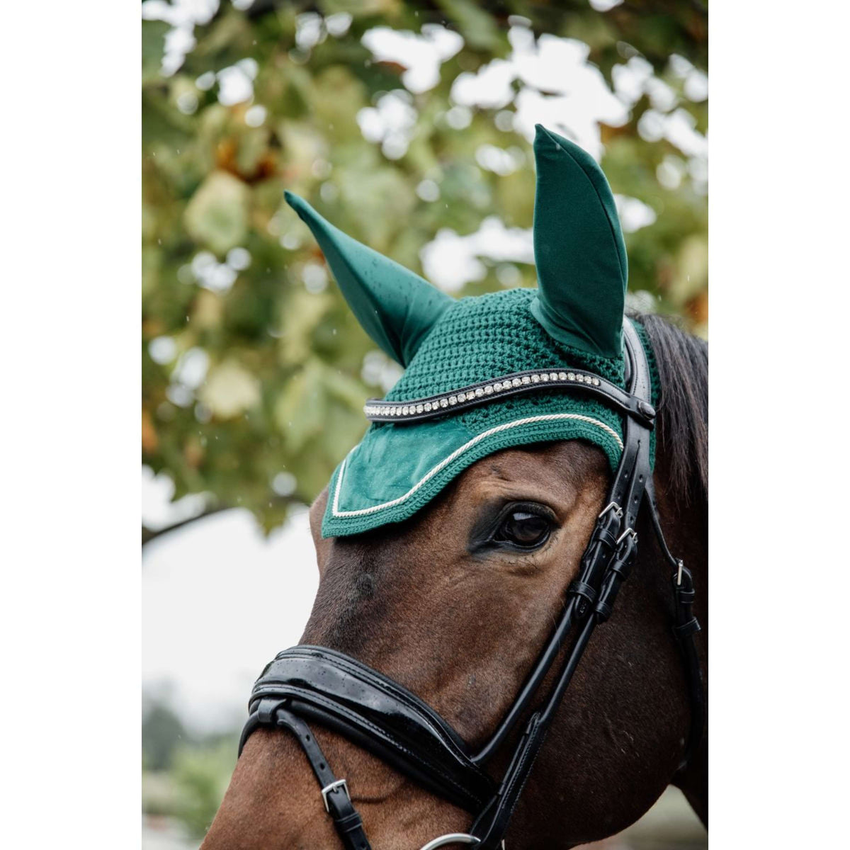 Kentucky Horsewear Cuffietta Wellington Velvet Verde scuro