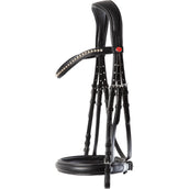 Kieffer Testiera Ultrasoft Sue con Cristalli Nero/Marrone chiaro