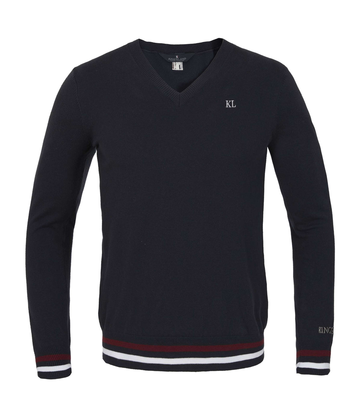 Kingsland Shirt Classic Knitted V-Neck Uomini Navy