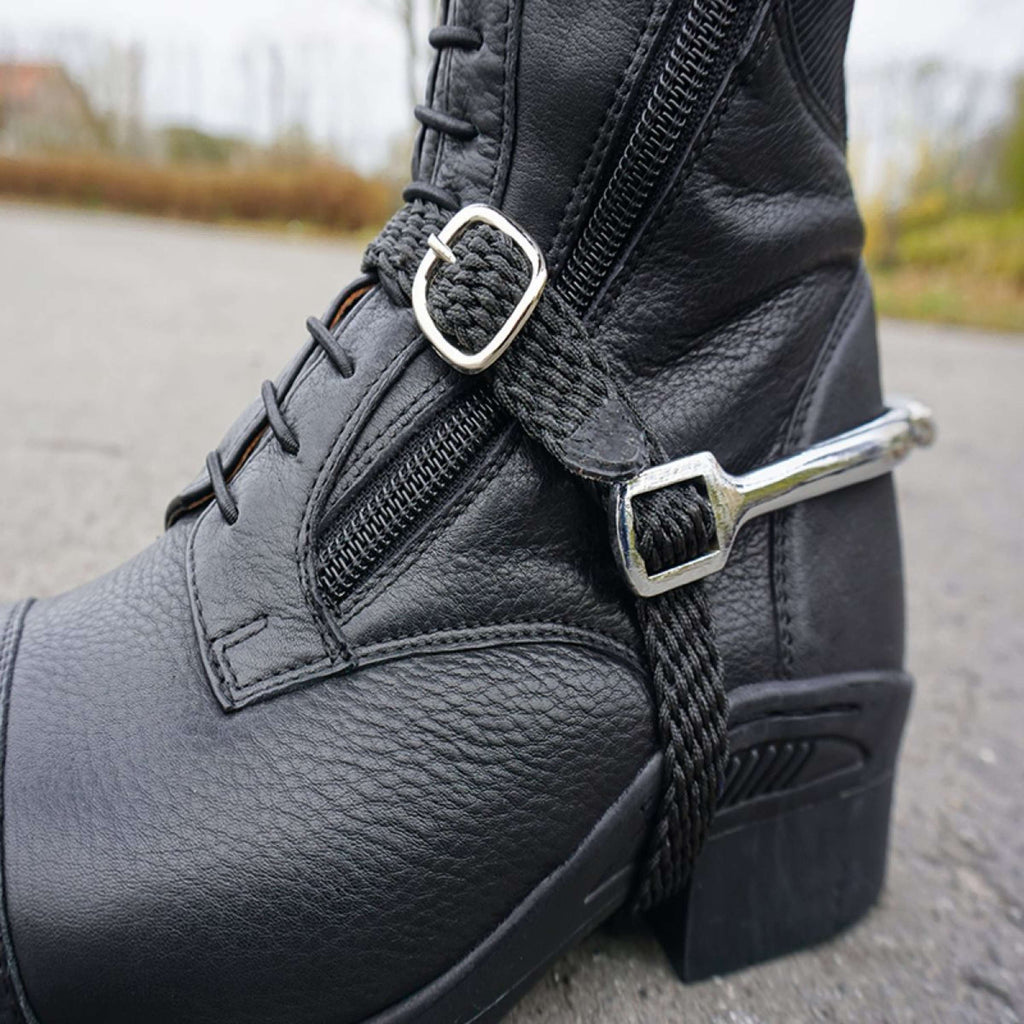 Kavalkade Sporenriemen Nylon intrecciato Nero