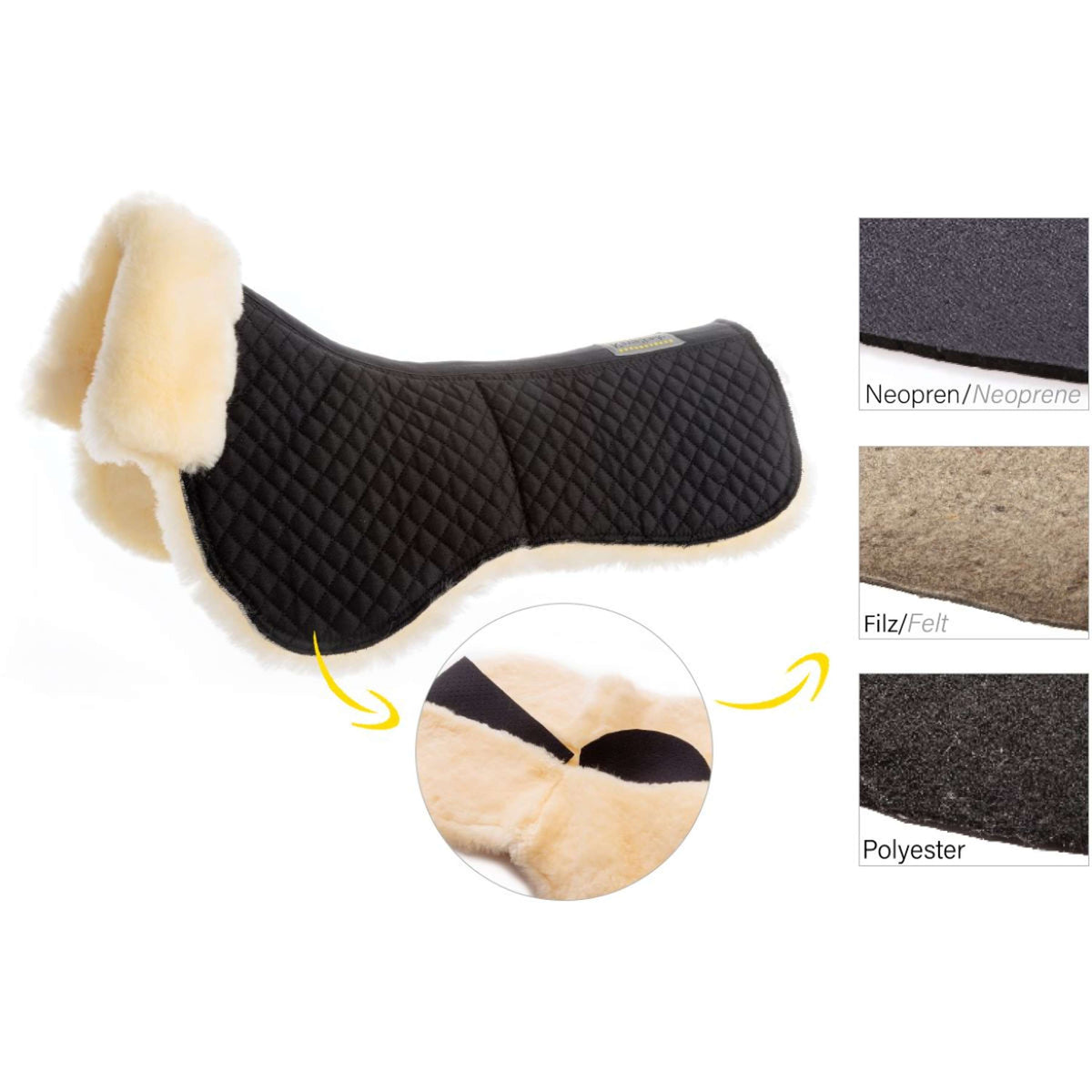 Kavalkade Sottofondo Lambskin Nero/Naturale