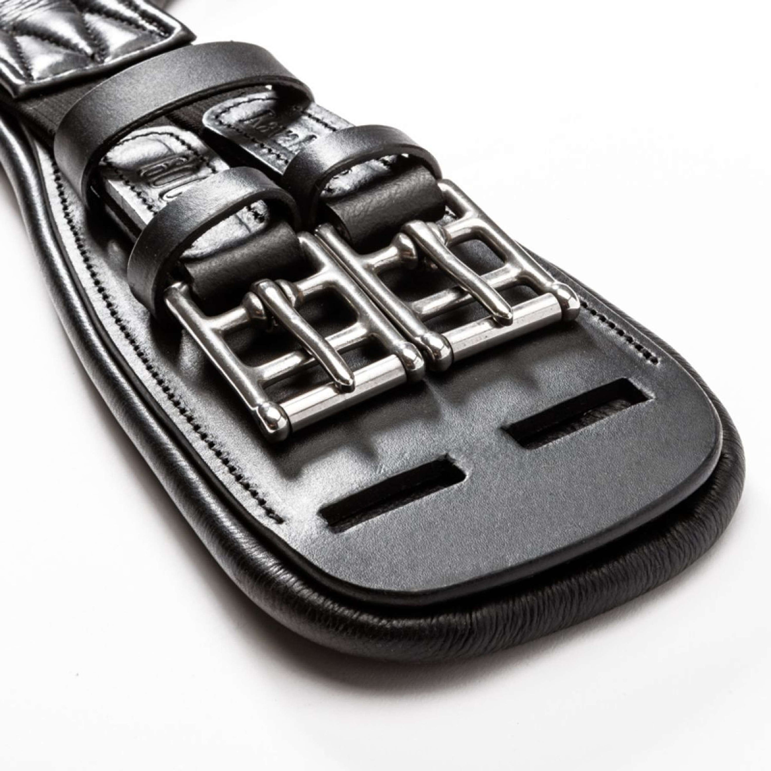 Kavalkade Sottopancia da dressage Casper Soft Leather con Elastico Nero