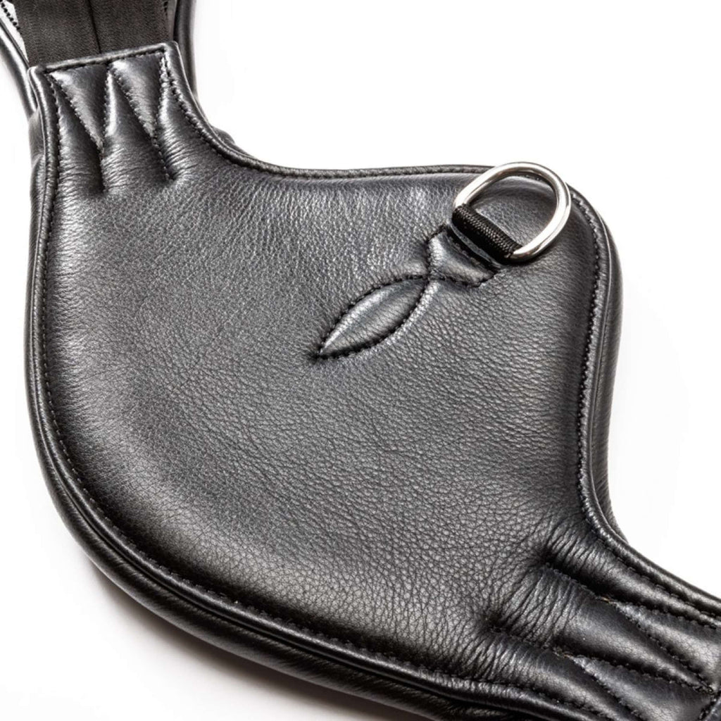 Kavalkade Sottopancia da dressage Casper Soft Leather con Elastico Nero