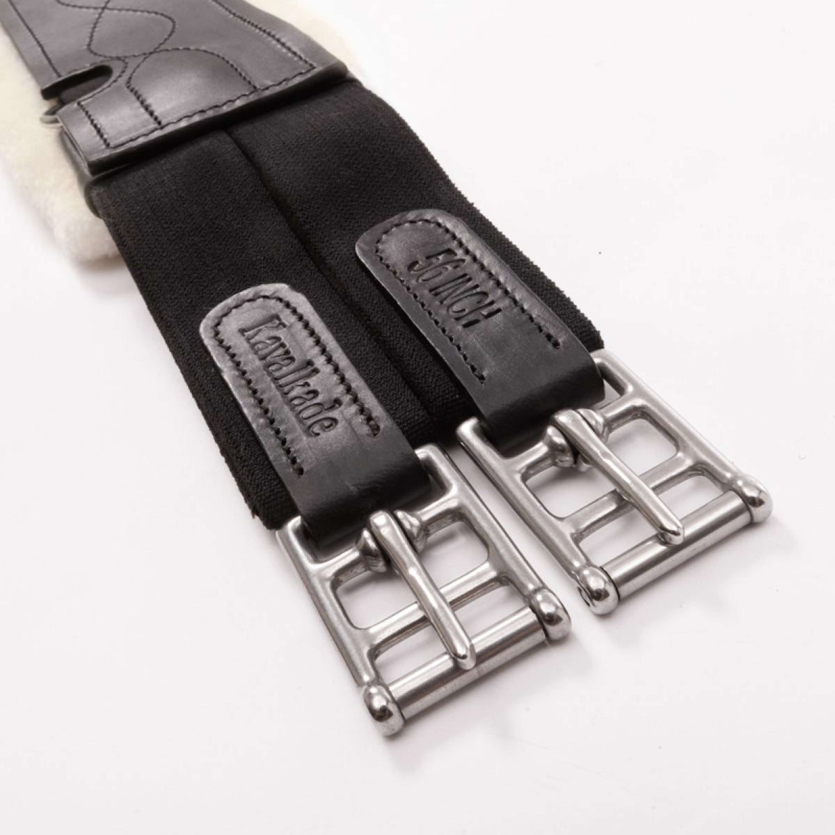 Kavalkade Sottopancia Polivalente Casper Oiled Leather Pelliccia sintetica con elastico Nero/Naturale