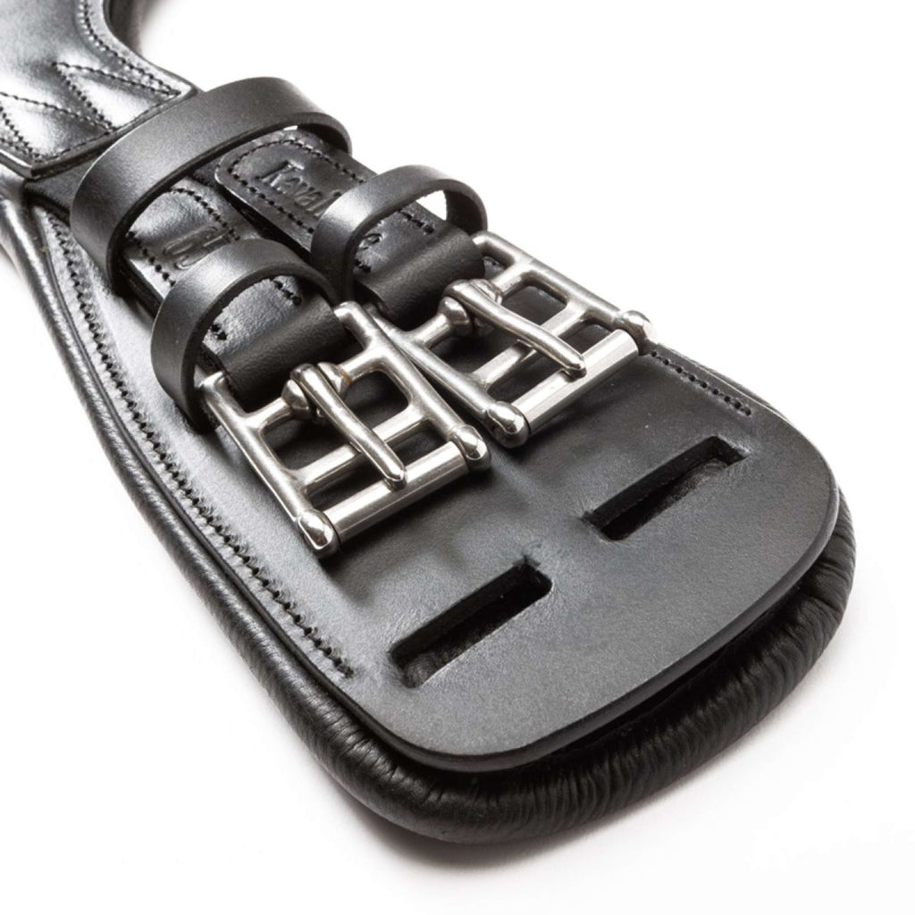Kavalkade Sottopancia da dressage Casper Oiled Leather con Elastico Nero