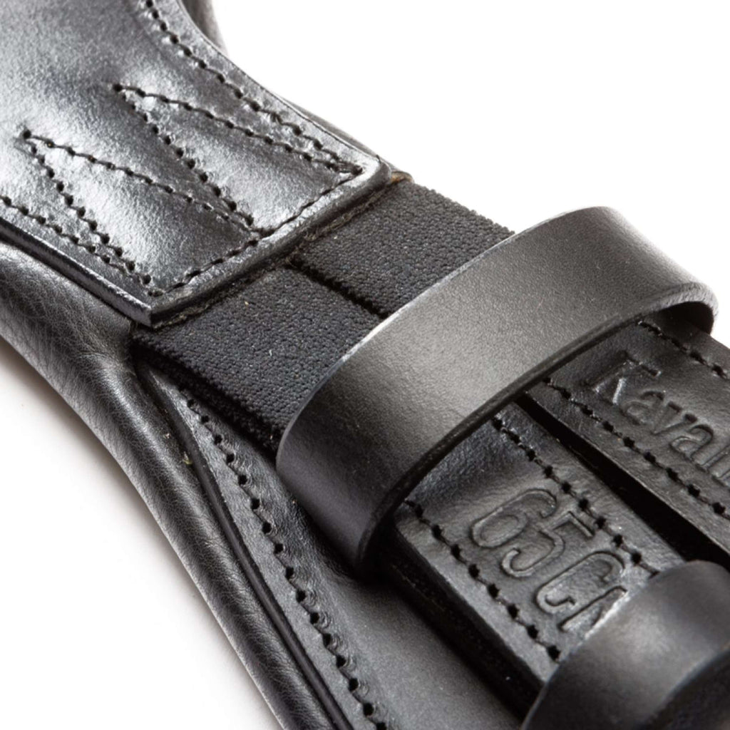 Kavalkade Sottopancia da dressage Casper Oiled Leather con Elastico Nero