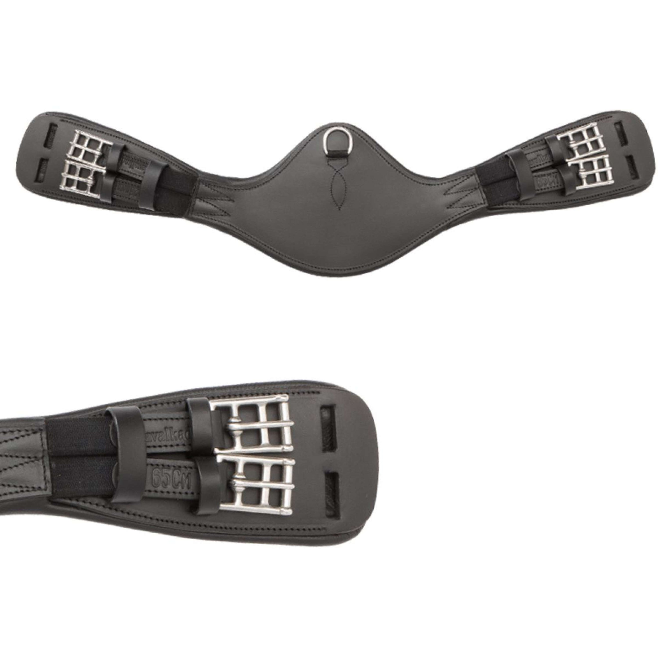 Kavalkade Sottopancia da dressage Casper Oiled Leather con Elastico Nero