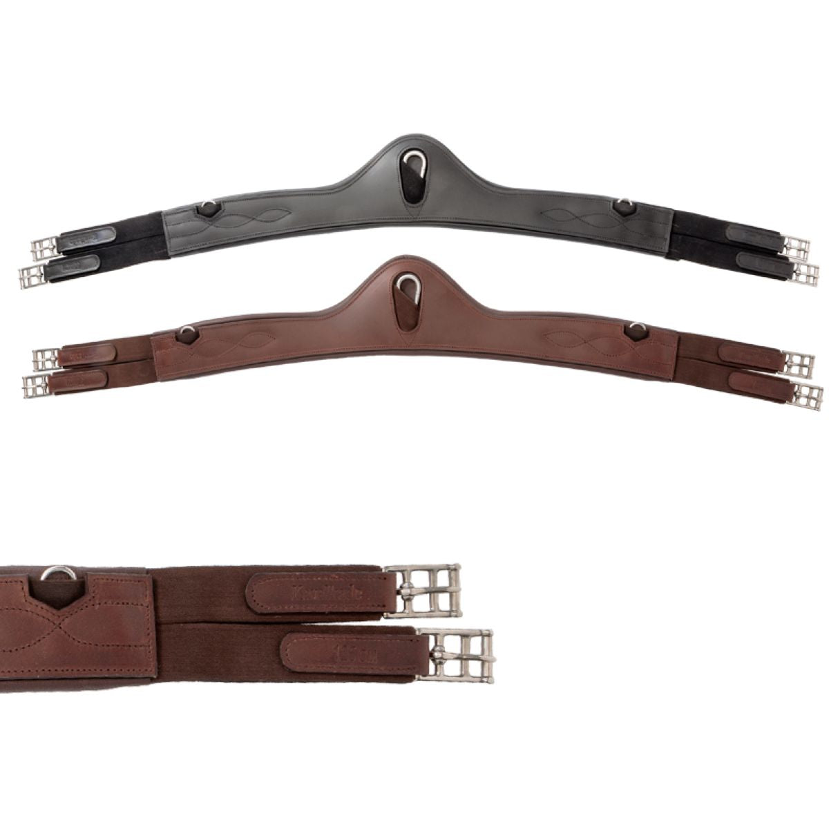 Kavalkade Sottopancia da dressage Atlas Oiled Leather con Elastico Nero