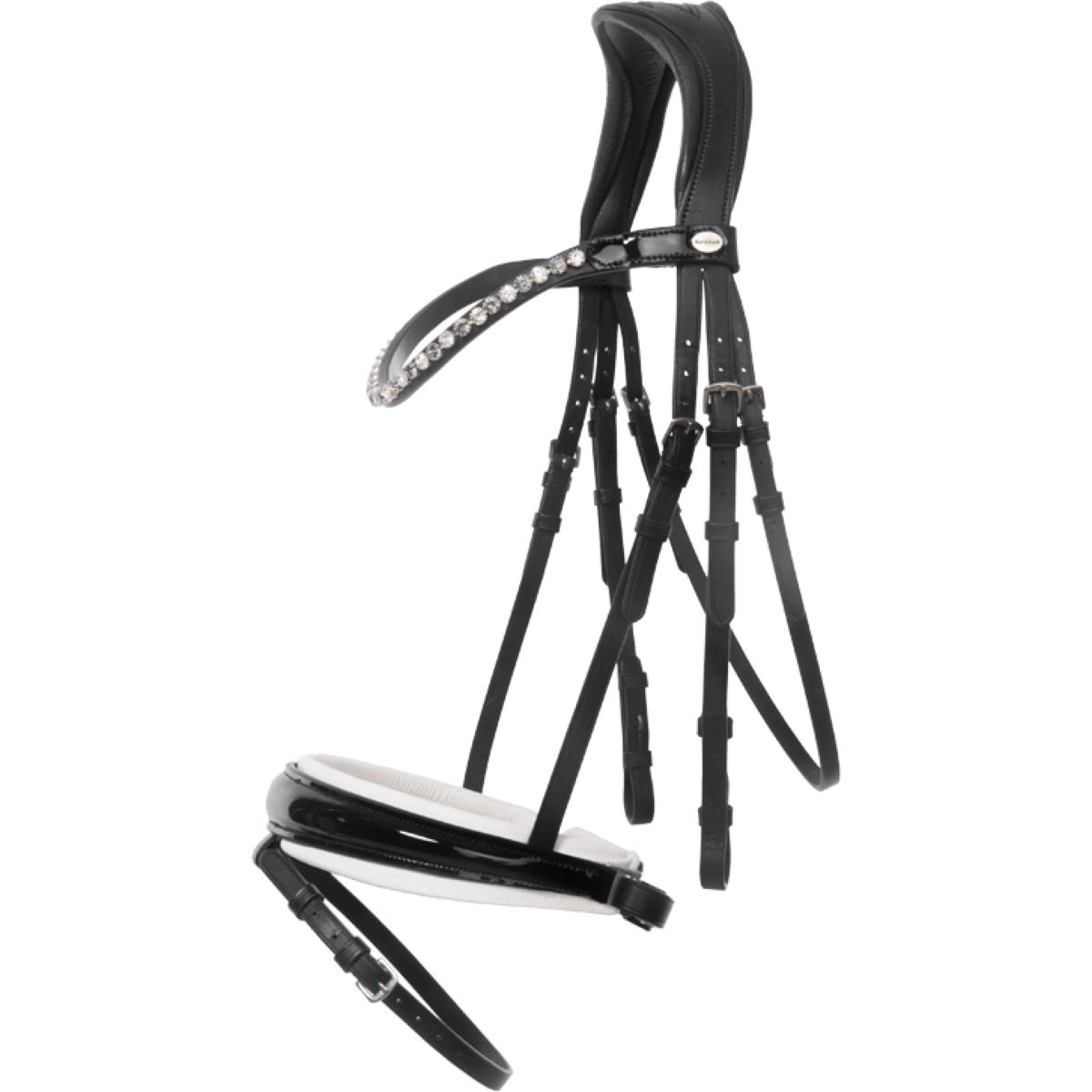 Kavalkade Briglia Liliana Nero/Vernice/Bianco