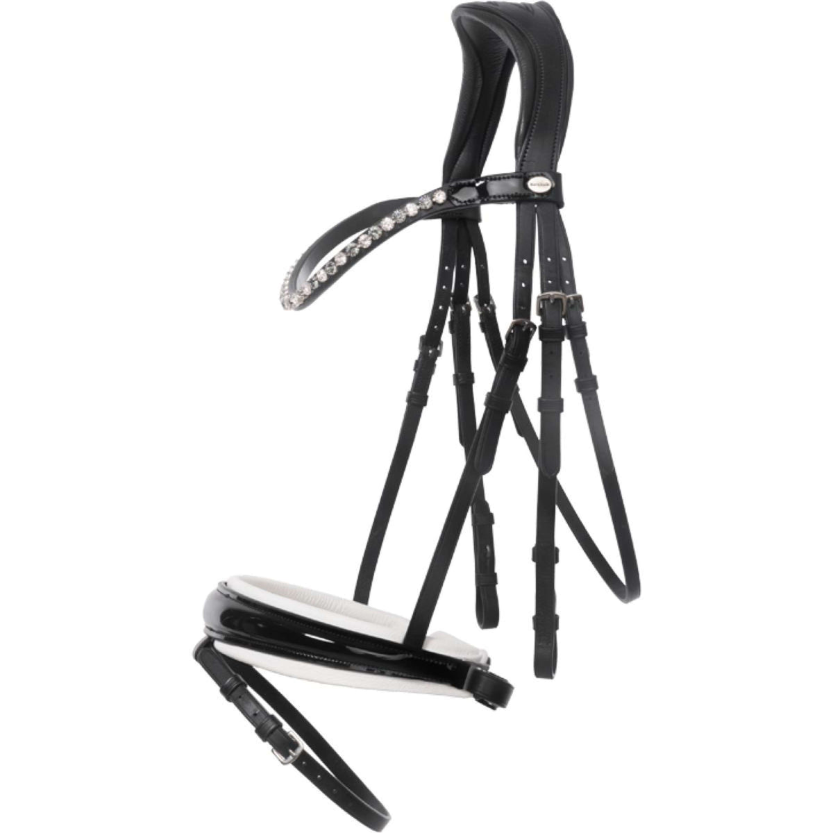 Kavalkade Briglia Liliana Nero/Vernice/Bianco