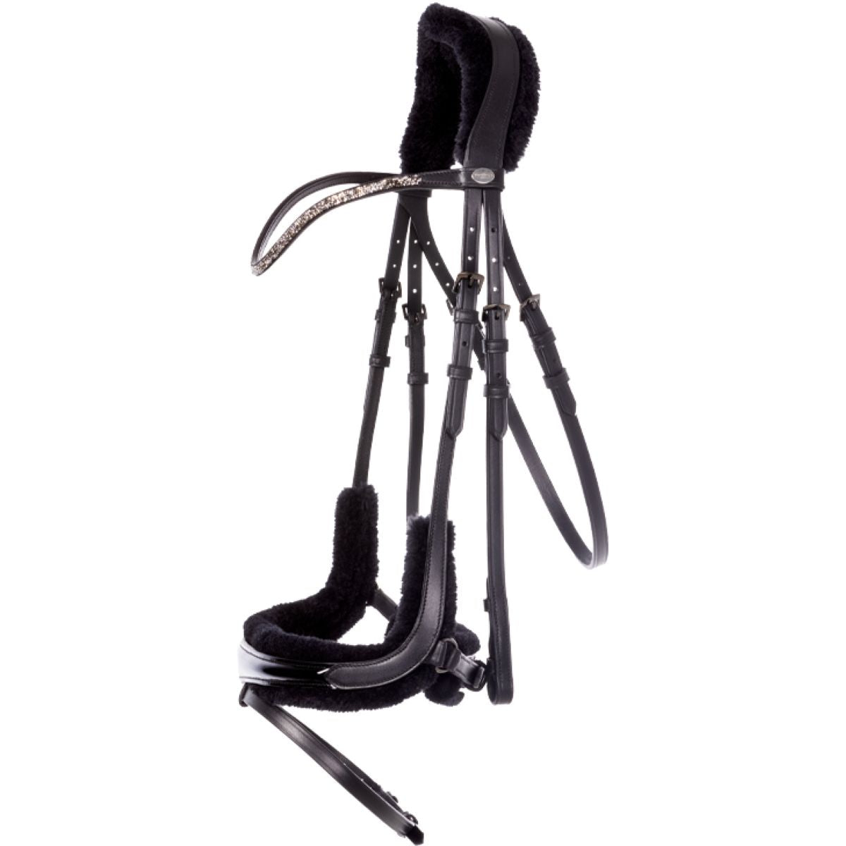 Kavalkade Briglia Ivella Faux Fur Nero/Vernice/Nero