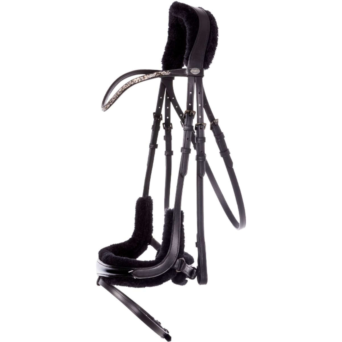 Kavalkade Briglia Ivella Faux Fur Nero/Vernice/Nero