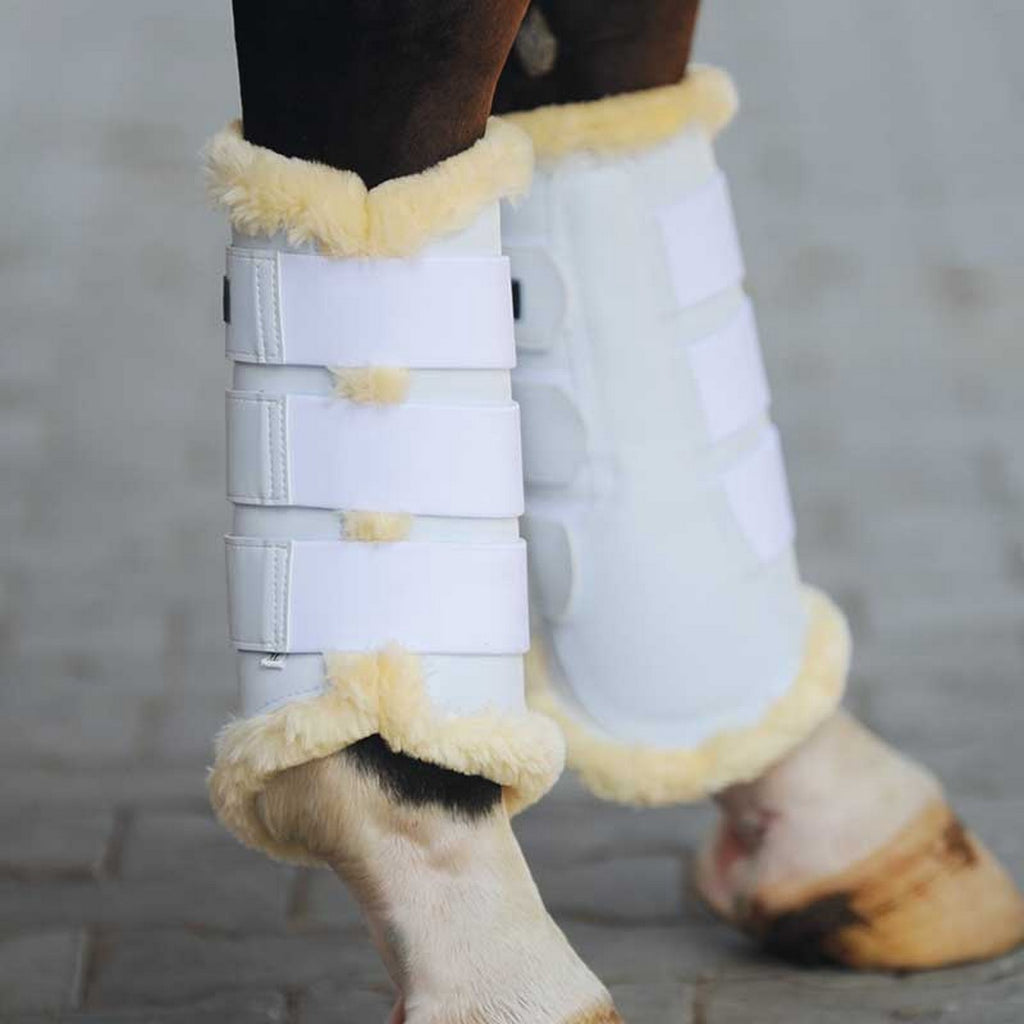 Kavalkade Stinchiere per tendini Show Kunstleder Bianco