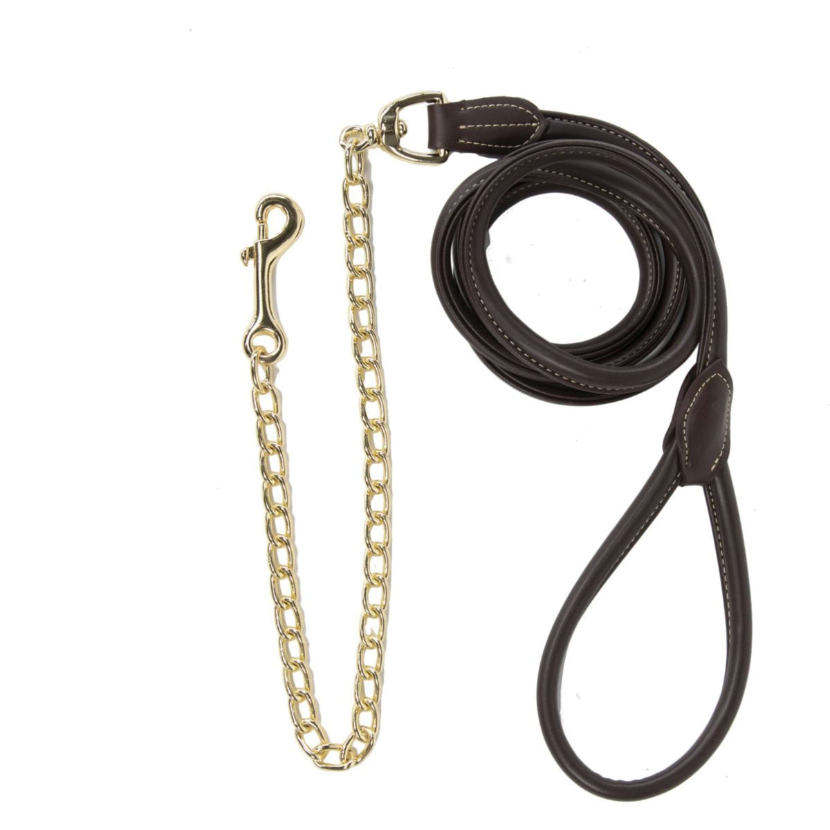 Kentucky Horsewear Corda di Presentazione Leather Chain Marrone