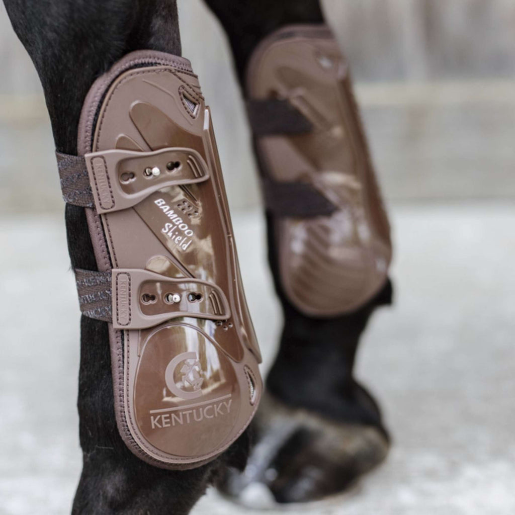 Kentucky Horsewear Stinchiere Bamboo Elastic Marrone