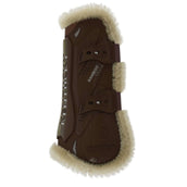 Kentucky Horsewear Stinchiere Bamboo Elastic Vegan Sheepskin Marrone