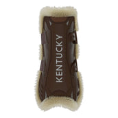 Kentucky Horsewear Stinchiere Bamboo Elastic Vegan Sheepskin Marrone