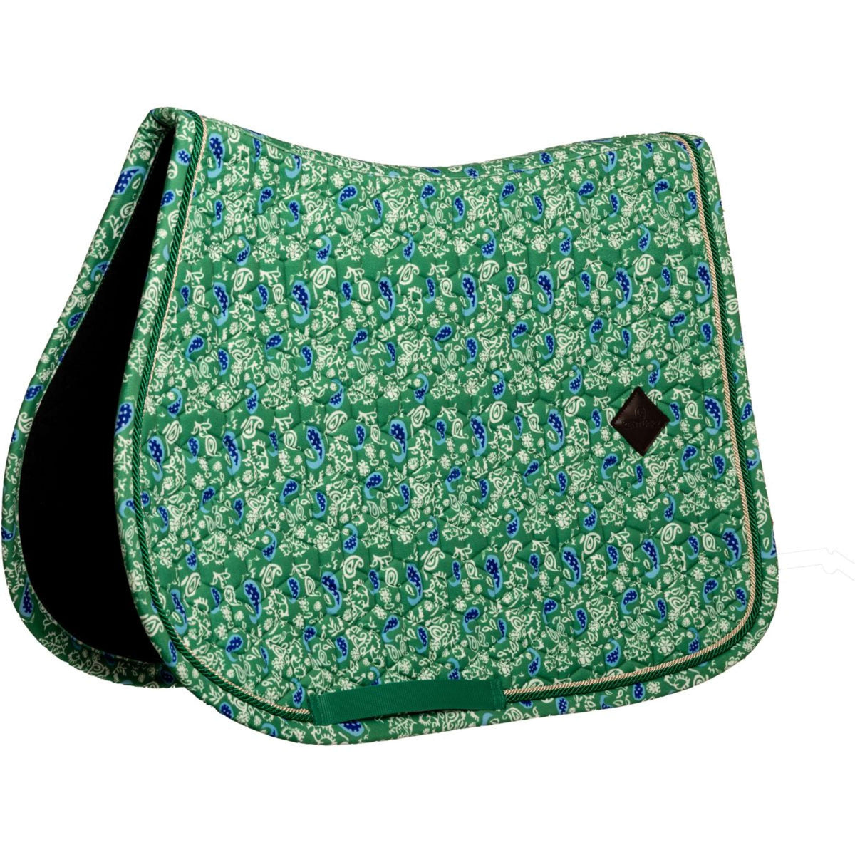 Kentucky Sottosella Velvet Paisley Garden saltando Verde/Blu marino