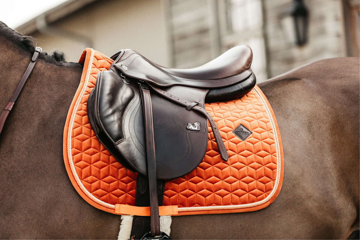 Kentucky Horsewear Sottosella Velvet Springen Arancia