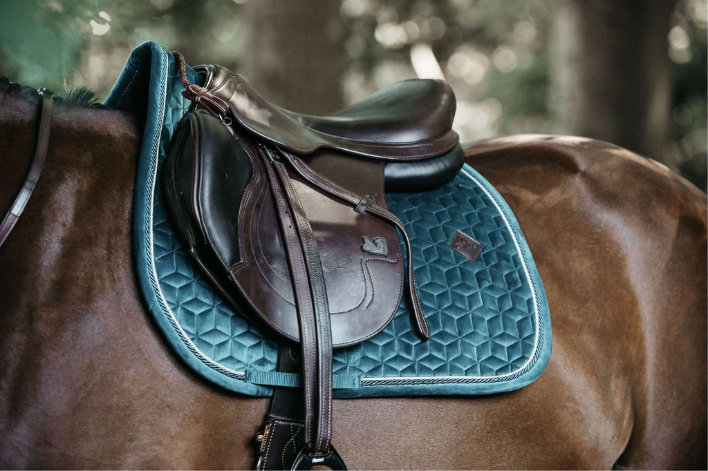 Kentucky Horsewear Sottosella Velvet Saltando Smeraldo