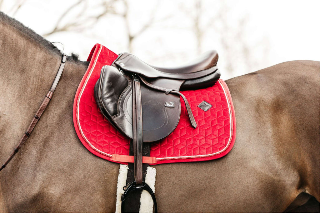 Kentucky Horsewear Sottosella Velvet Saltando Rosso