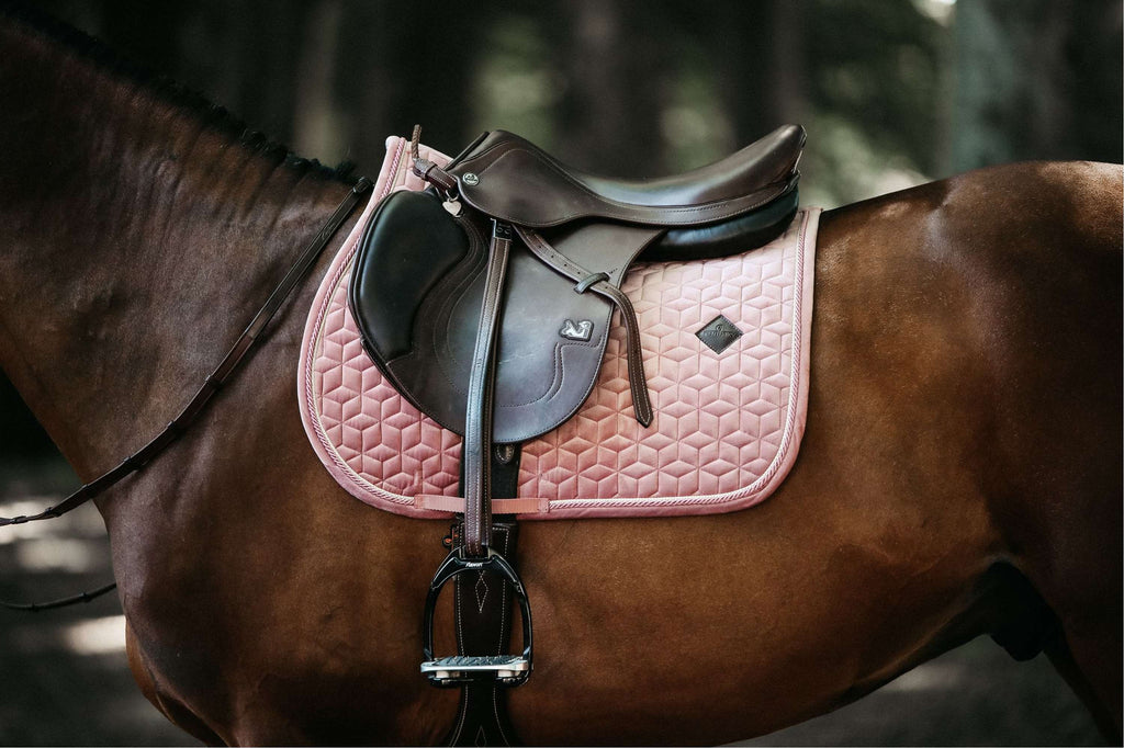 Kentucky Horsewear Sottosella Velvet Saltando Rosa antico