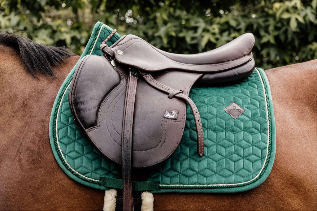Kentucky Horsewear Sottosella Velvet Saltando Verde scuro