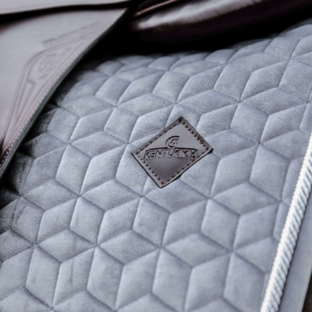 Kentucky Horsewear Sottosella Basic Velvet Springen Grigio