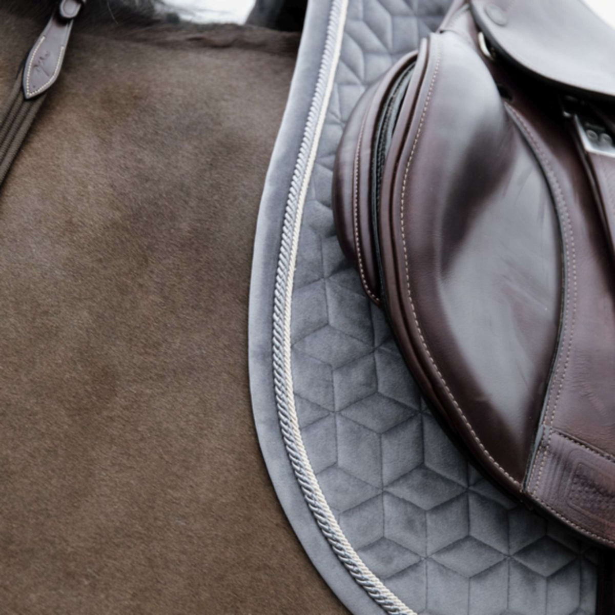 Kentucky Horsewear Sottosella Basic Velvet Springen Grigio