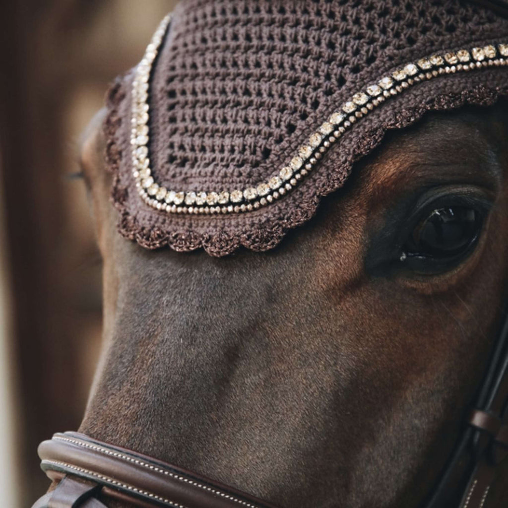 Kentucky Horsewear Copriorecchie Wellington Stone & Pearl Soundless Marrone