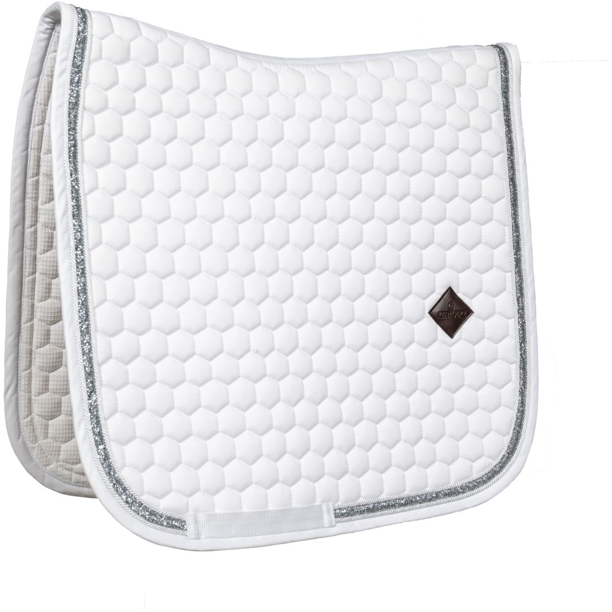 Kentucky Horsewear Sottosella Glitter Dressage Bianco/Argento