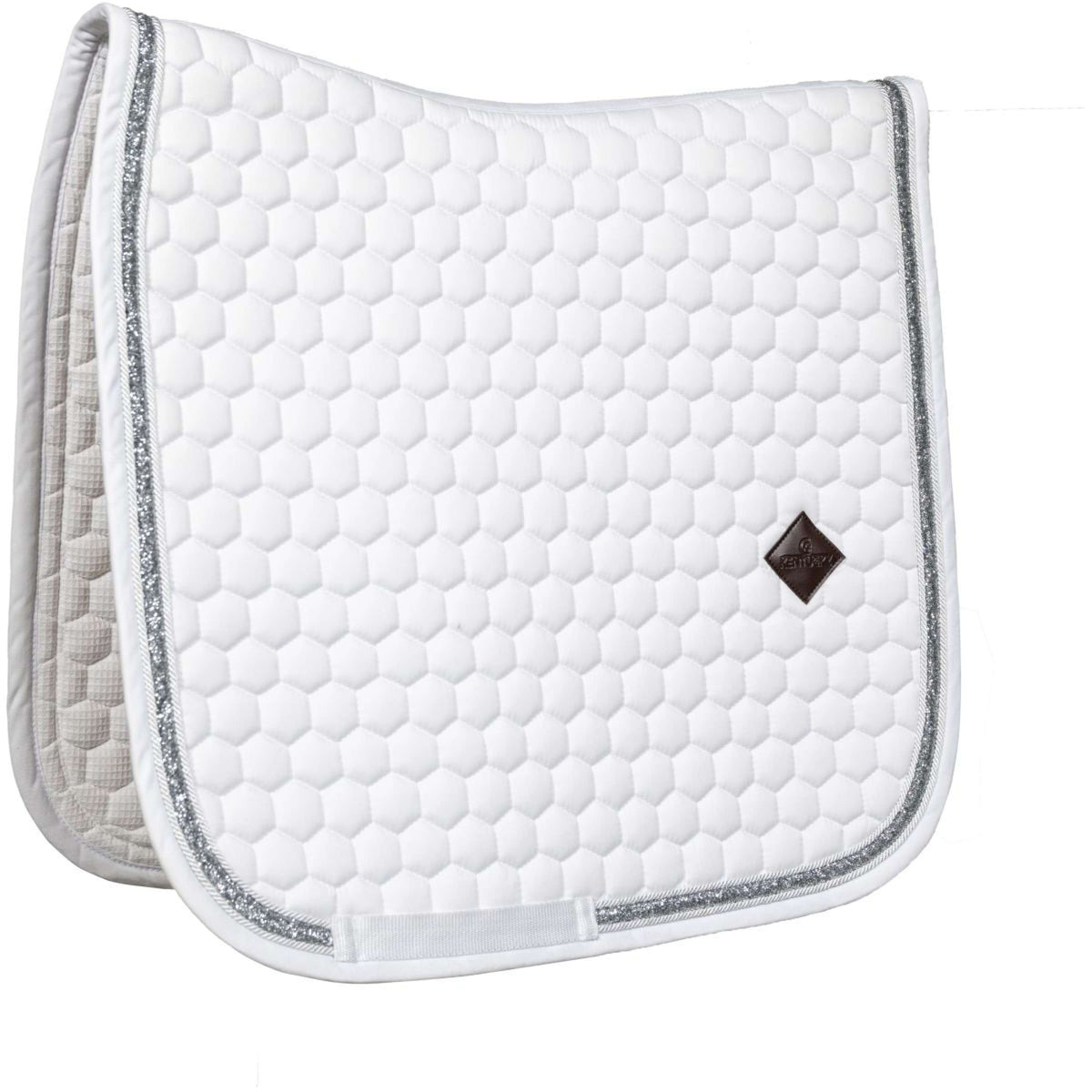 Kentucky Horsewear Sottosella Glitter Dressage Bianco/Argento