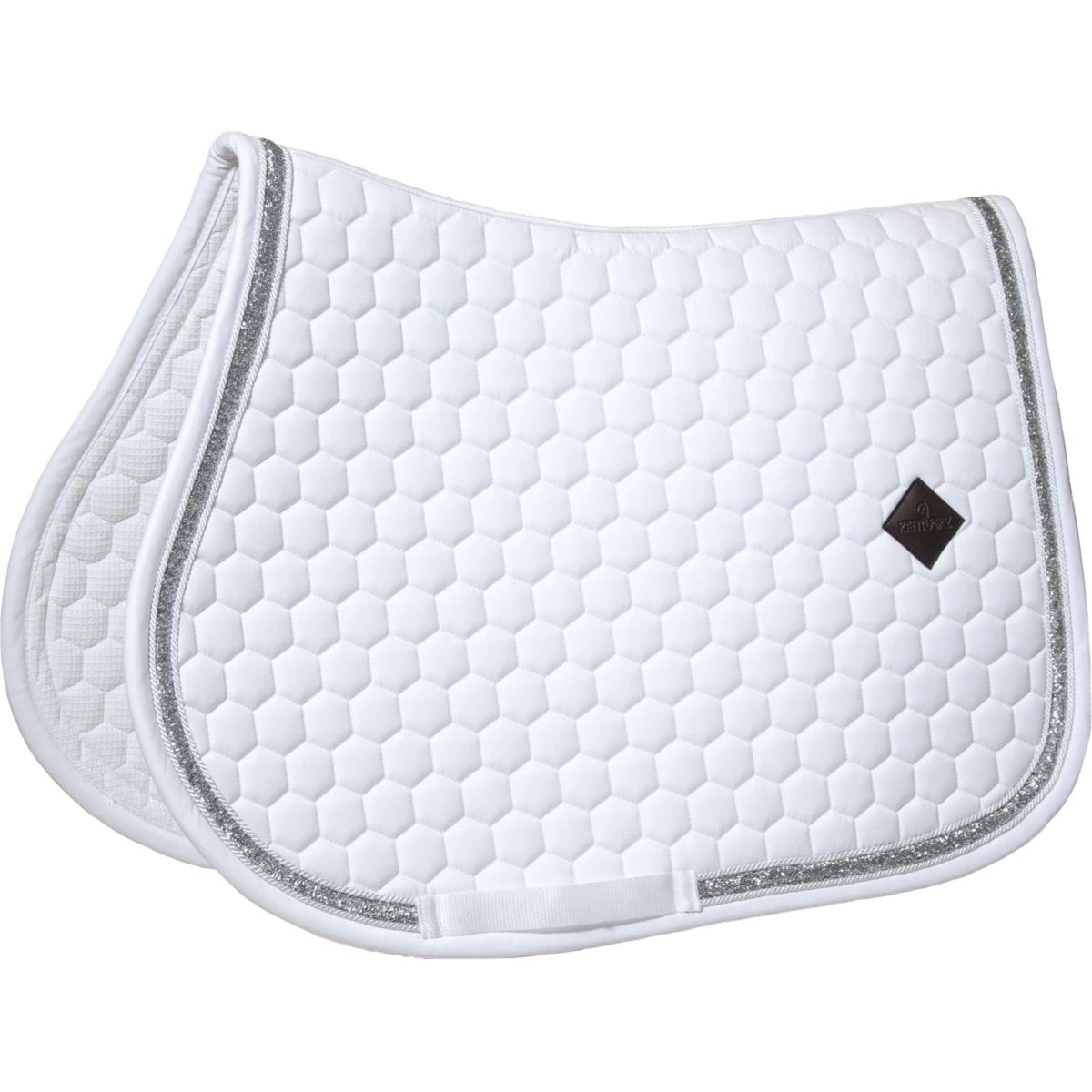 Kentucky Horsewear Sottosella Glitter saltando Bianco/Argento