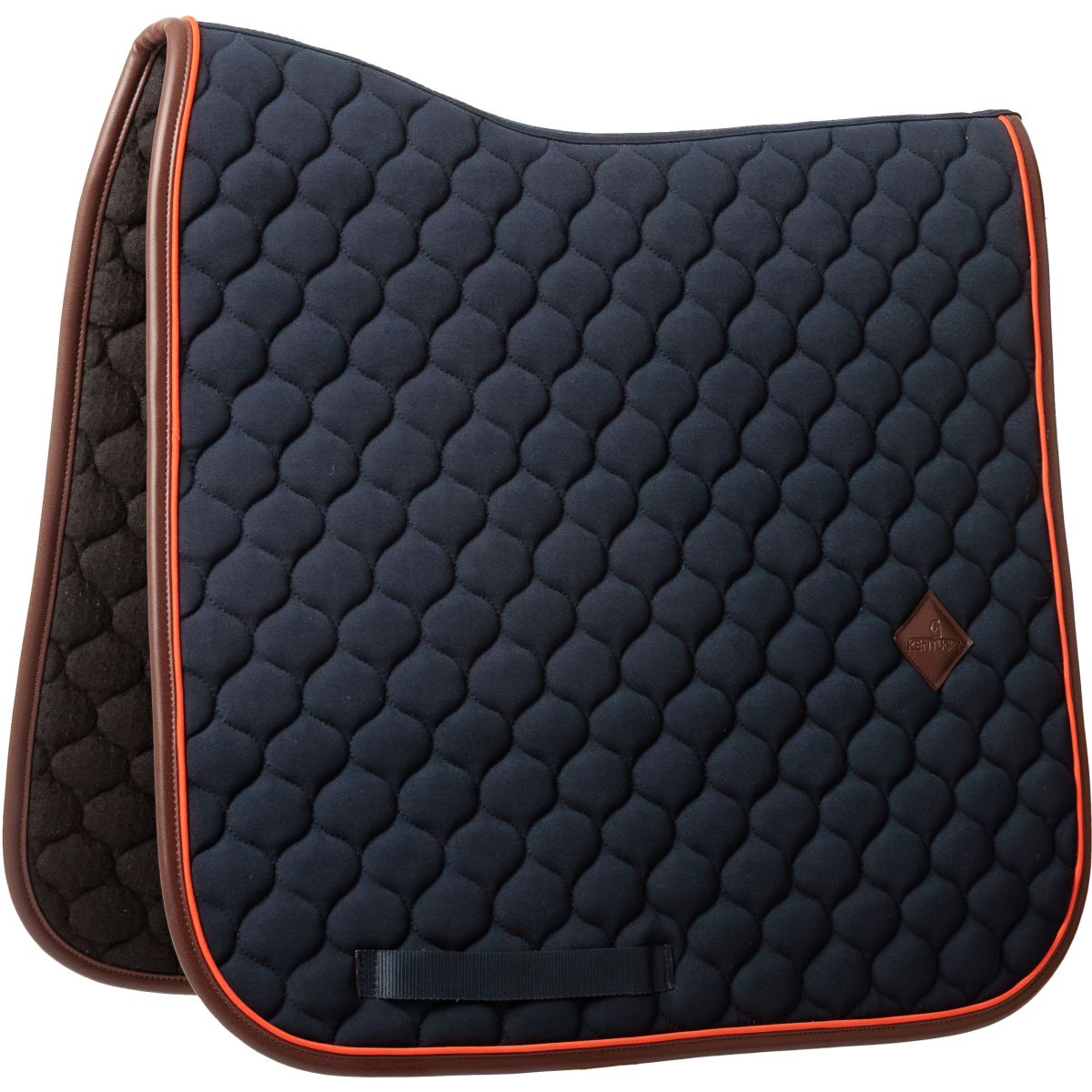 Kentucky Horsewear Sottosella Onion Quilt Leather Neon Dressage Navy