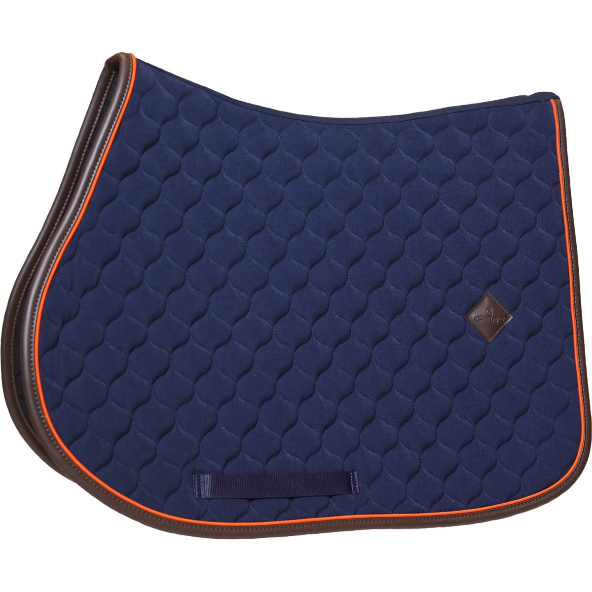 Kentucky Horsewear Sottosella Onion Quilt Leather Neon saltando Navy
