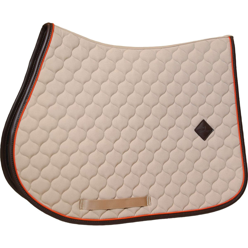 Kentucky Horsewear Sottosella Onion Quilt Leather Neon saltando Beige