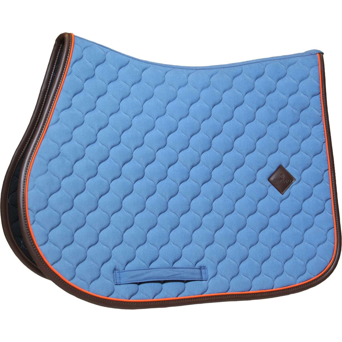 Kentucky Horsewear Sottosella Onion Quilt Leather Neon saltando Blu