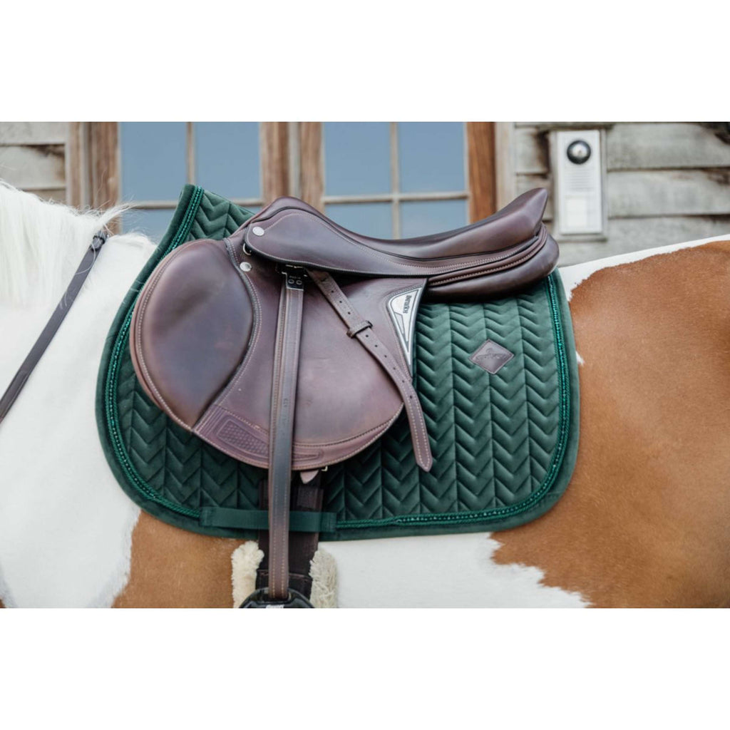 Kentucky Horsewear Sottosella Velvet Pearls Saltando Pine Green