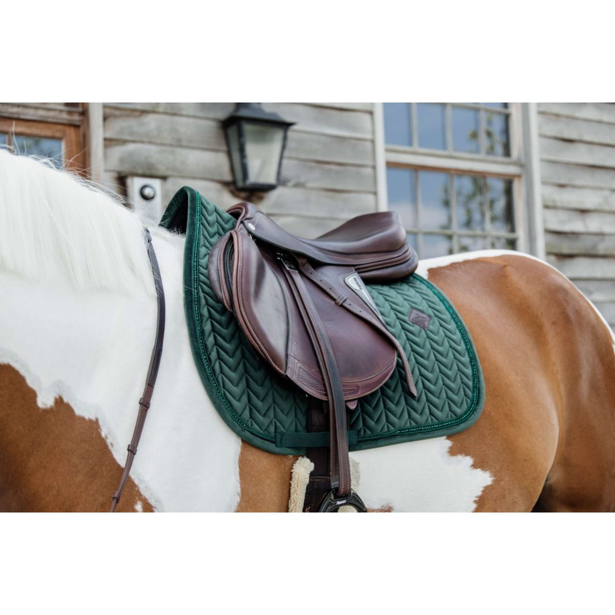 Kentucky Horsewear Sottosella Velvet Pearls Springen Pine Green