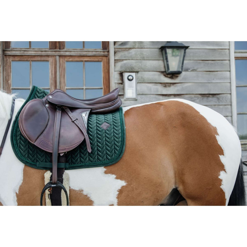 Kentucky Horsewear Sottosella Velvet Pearls Saltando Pine Green