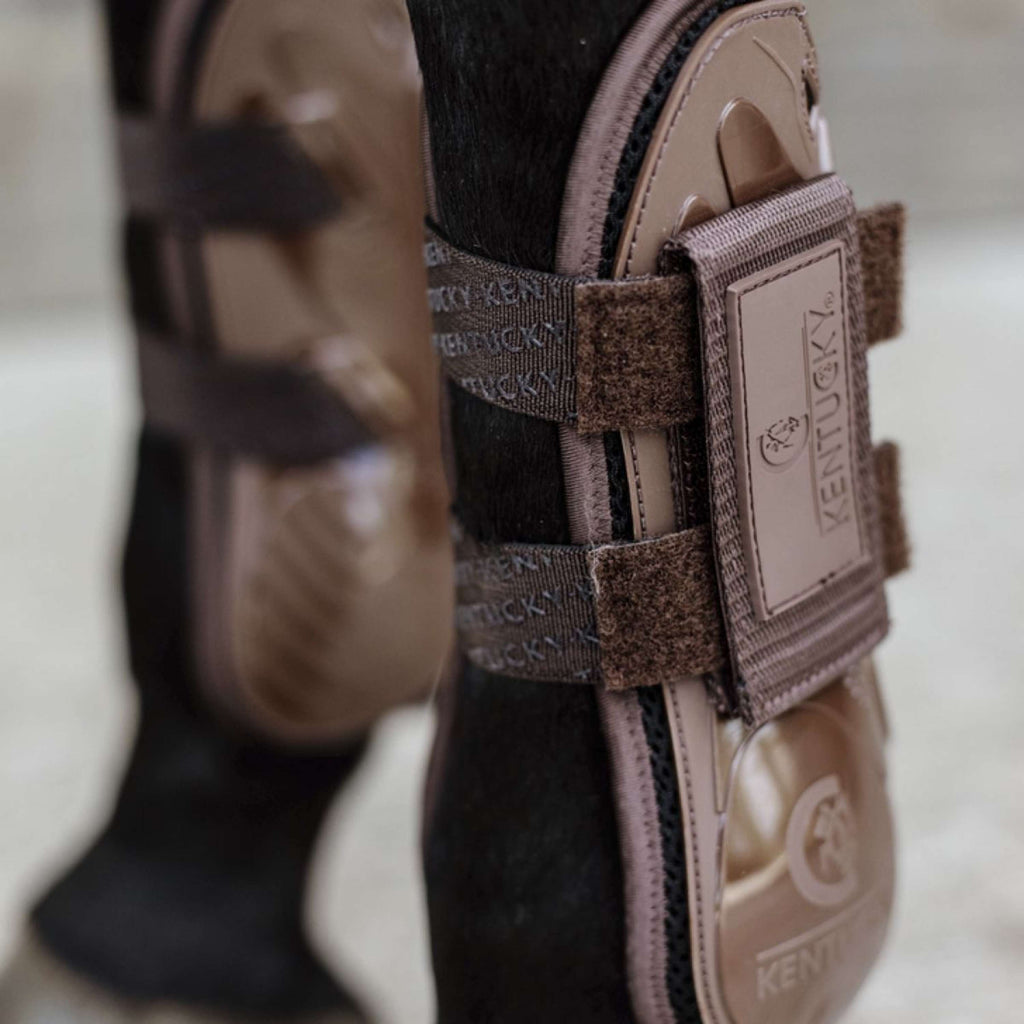 Kentucky Horsewear Stinchiere Velcro Marrone