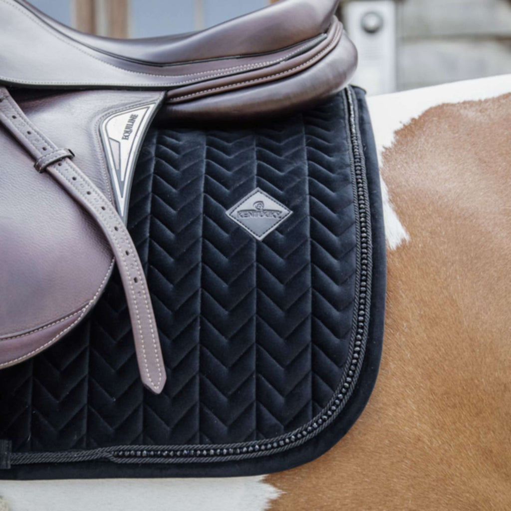 Kentucky Horsewear Sottosella Velvet Pearls Saltando Nero