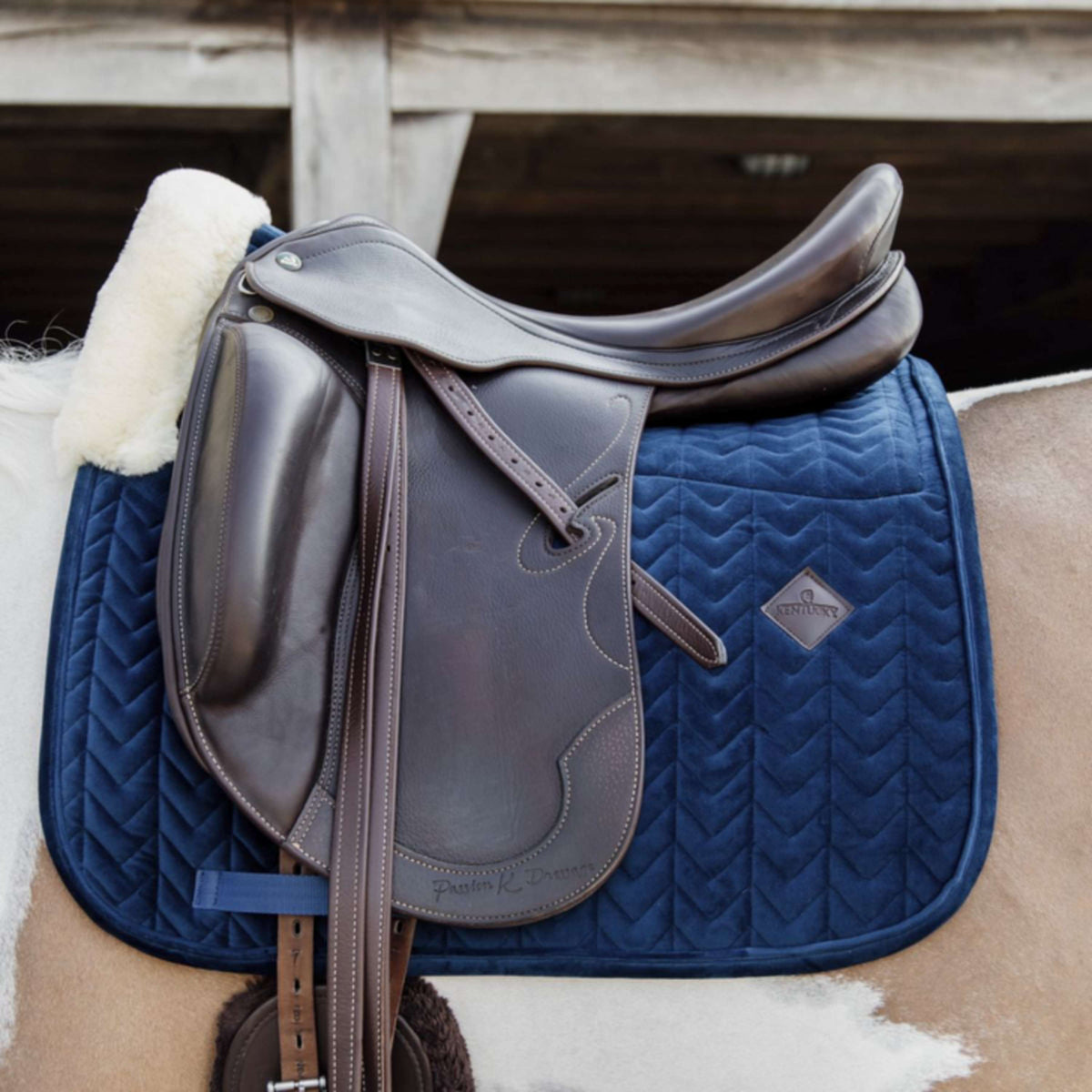 Kentucky Horsewear Sottosella Skin Friendly Velvet Dressage Navy