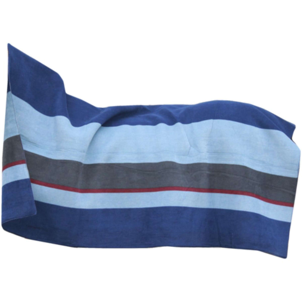 Kentucky Horsewear Coperta in Pile Heavy Square Stripes Punti blu scuro/grigi