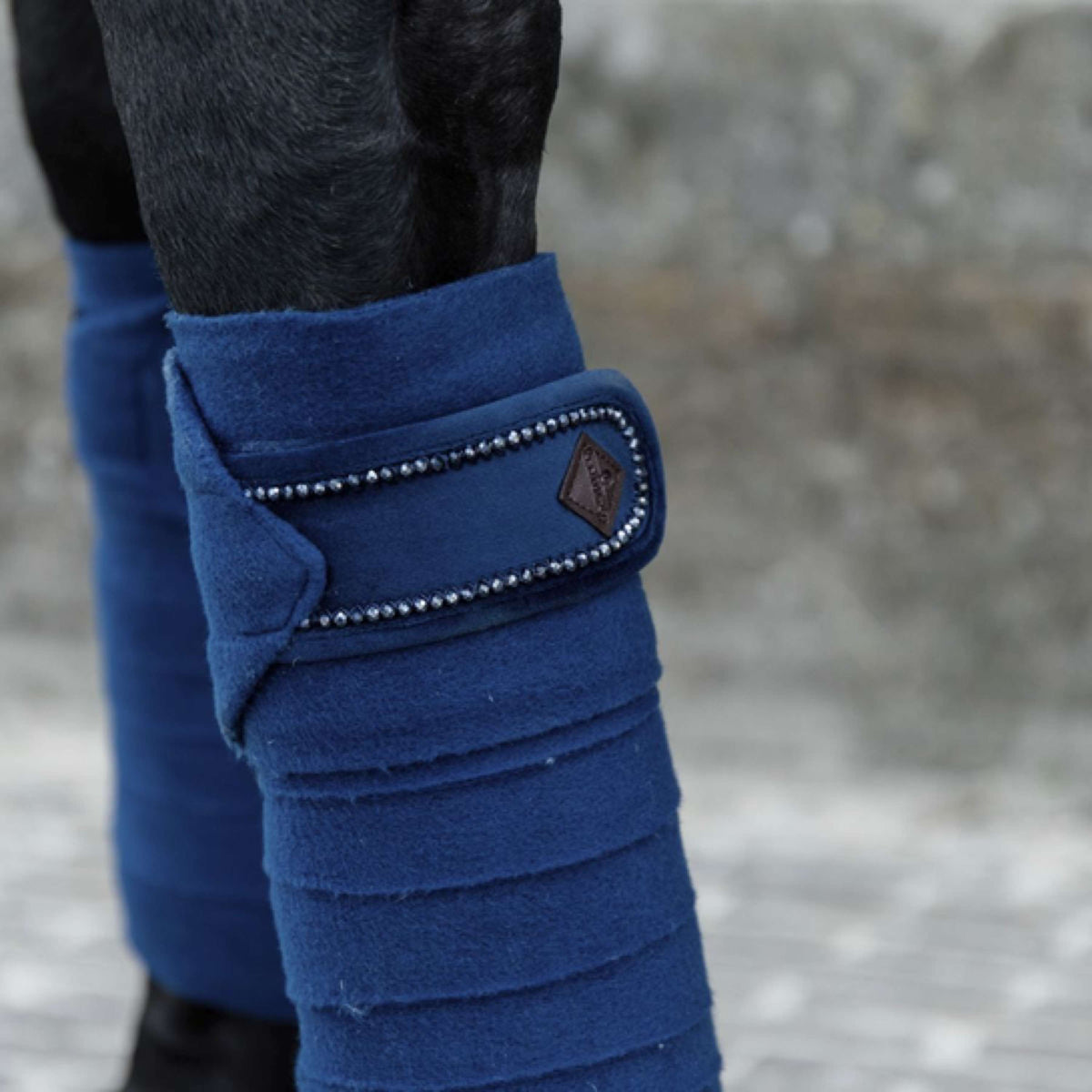 Kentucky Horsewear Bende Polar Fleece Velvet Pearls Navy