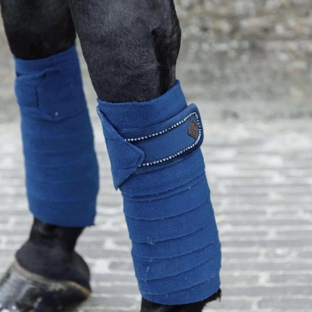 Kentucky Horsewear Bende Polar Fleece Velvet Pearls Navy