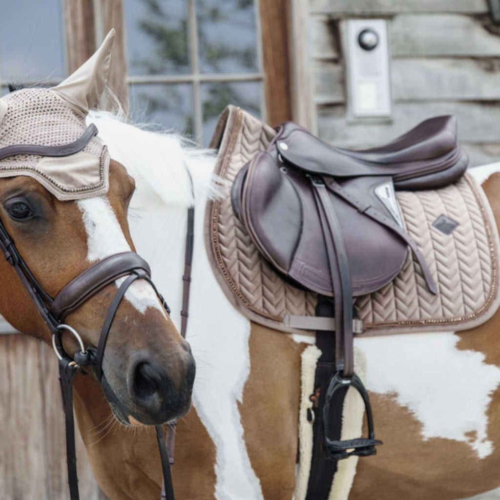 Kentucky Horsewear Cuffietta Wellington Velvet Pearls Beige